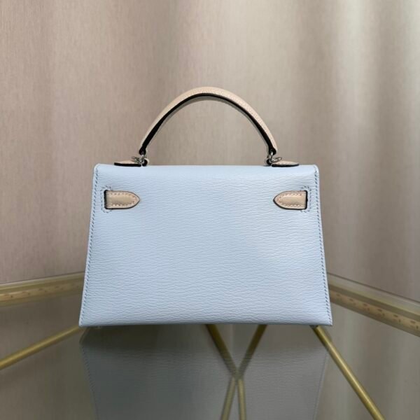 Kelly Sellier 20 Style Bleu Brume ,Nata Bicolor Chèvre Mysore Palladium Hardware