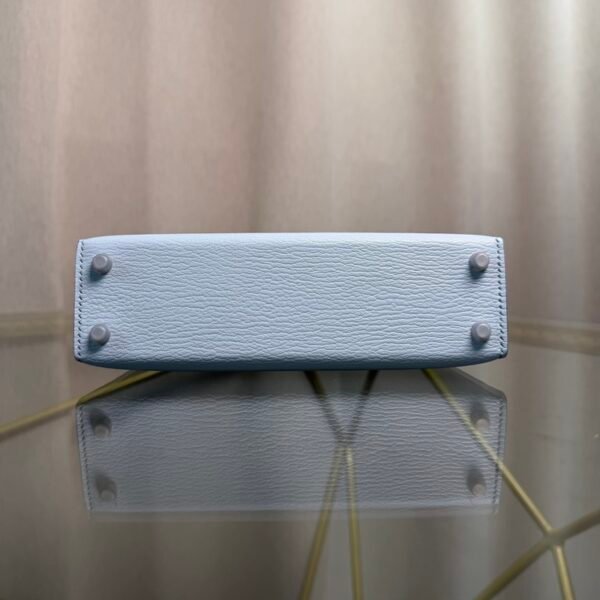 Kelly Sellier 20 Style Bleu Brume ,Nata Bicolor Chèvre Mysore Palladium Hardware