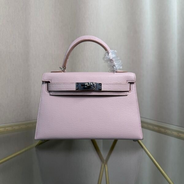 Kelly Sellier 20 Style Mauve Pale Chèvre Mysore Palladium Hardware