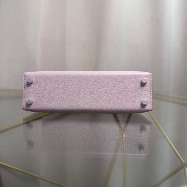 Kelly Sellier 20 Style Mauve Pale Chèvre Mysore Palladium Hardware