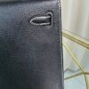 Kelly Sellier 25 Style Black Chevre Mysore Palladium Hardware