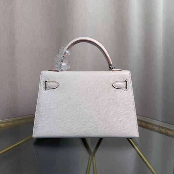 Kelly Sellier 20 Style Mauve Pale Chèvre Mysore Palladium Hardware