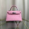 Kelly Sellier 20 Style Rose Sakura Ostrich Palladium Hardware