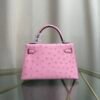 Kelly Sellier 20 Style Rose Sakura Ostrich Palladium Hardware