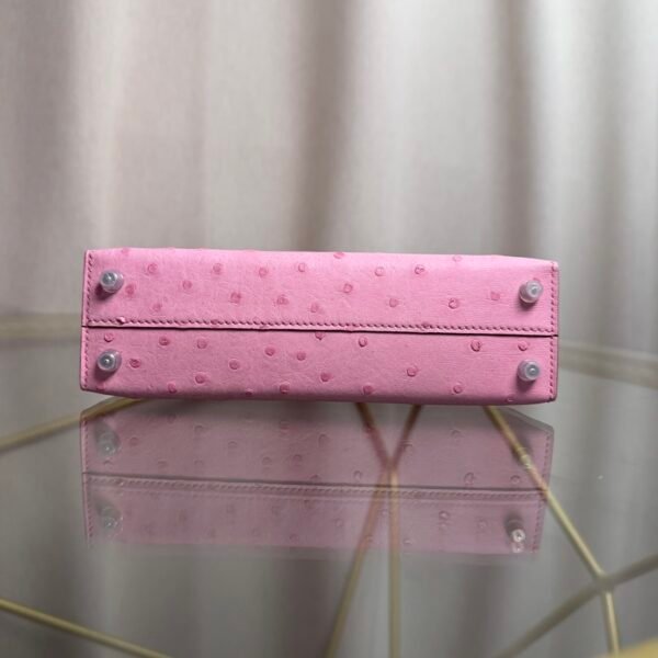 Kelly Sellier 20 Style Rose Sakura Ostrich Palladium Hardware