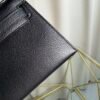 Kelly Sellier 20 Style Black Chèvre and Shiny Ombré Lizard Touch Palladium Hardware
