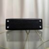 Kelly Sellier 20 Style Black Chèvre and Shiny Ombré Lizard Touch Palladium Hardware
