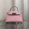 #minikelly Kelly Sellier 20 Style Rose Sakura and Craie Chèvre Mysore Palladium Hardware