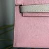 Kelly Sellier 20 Style Rose Sakura and Craie Chèvre Mysore Palladium Hardware