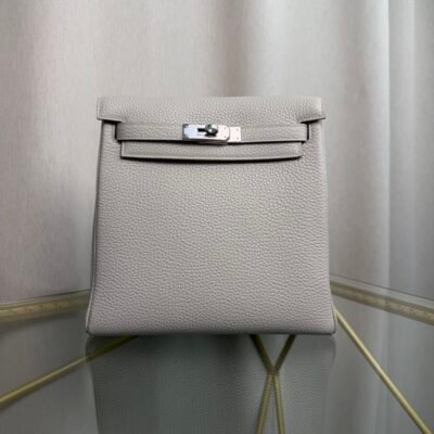 Kelly Ado II Backpack Style Craie Clemence Palladium Hardware Kelly Ado II Backpack Style Craie Clemence Palladium Hardware