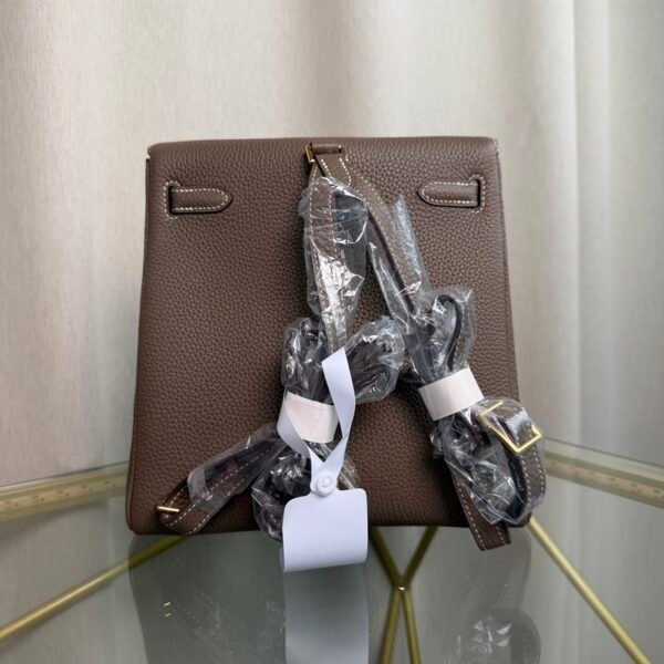 Kelly Ado II Backpack Style Étoupe Clemence Gold Hardware