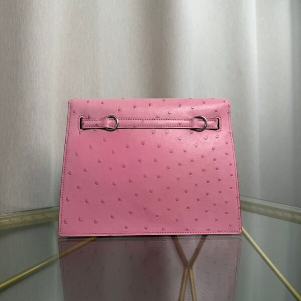 Kelly Danse Style Rose Sakura Ostrich Palladium Hardware