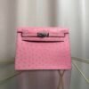 Kelly Danse Style Rose Sakura Ostrich Palladium Hardware