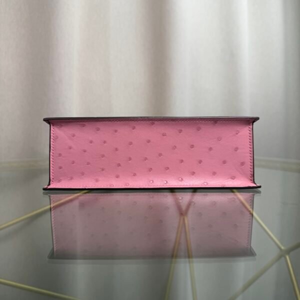 Kelly Danse Style Rose Sakura Ostrich Palladium Hardware