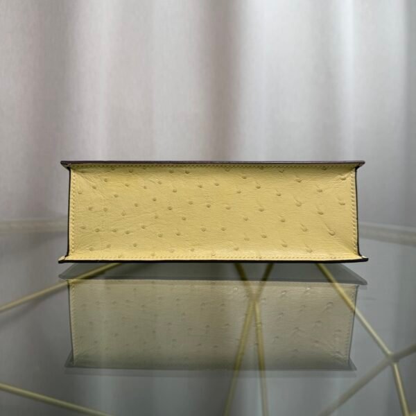 Kelly Danse Style Jaune Poussin Ostrich Palladium Hardware