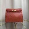 Kelly Danse Style Gold Ostrich Gold Hardware