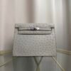 Kelly Danse Style Bleu Glacier Ostrich Palladium Hardware