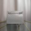 Kelly Danse Style Bleu Glacier Ostrich Palladium Hardware