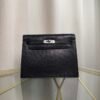 Kelly Danse Style Black Ostrich Palladium Hardware