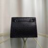 Kelly Danse Style Black Ostrich Palladium Hardware