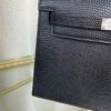 Kelly Danse Style Black Shiny Lizard Palladium Hardware