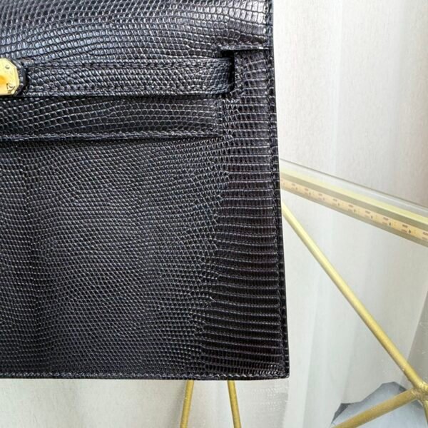 Kelly Danse Style Back Shiny Niloticus Lizard Gold Hardware