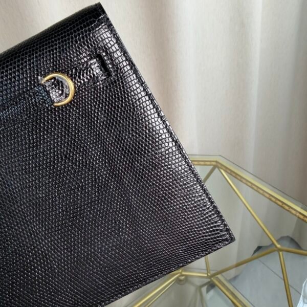 Kelly Danse Style Back Shiny Niloticus Lizard Gold Hardware